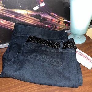 Women’s plus size 24 trouser jeans dark blue. Wide leg.